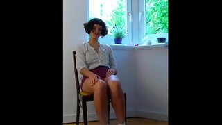 Babe mit Behaarte Pussy und Hairy Pits Selfie Bating to Orgasm